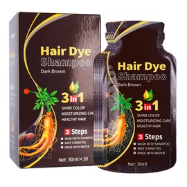 Dark Brown Hair Dye,Plant Extract Hair Dye Cream Lazy Botanical Bubble Gentle Coloring,Plant Based Dye Shampoo for Women Men as Gift for Valentine's Day,10Packs/Box
