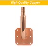 Copper Stub Out Elbow 1/2" x 6" with Wall Flange,