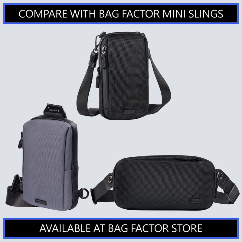Bag Factor Minimalist Crossbody Sling Bag EDC for Men and