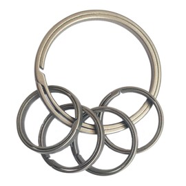 Zmukuan - Llavero de titanio, llavero de empuje lateral, resistente, para llavero, mosquetón y etiqueta de perro, Gris L30+4l16, Small