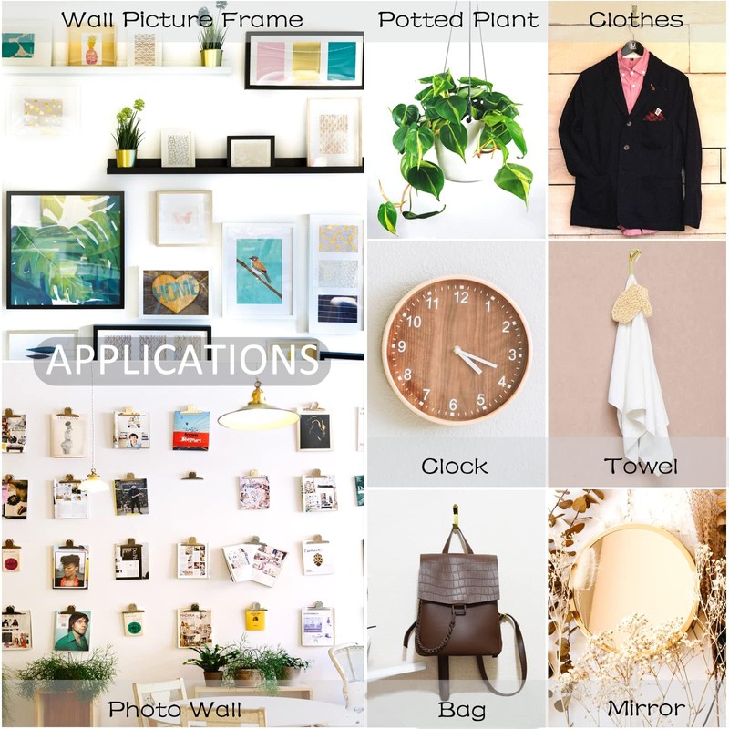 ATDORO 136pcs Picture Hangers, 5 Sizes Picture Hanging Kits, Picture