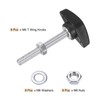 sourcing map 8pcs Tee Wing Knobs M6 x 45mm Metric