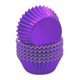 Huaswan Lavender Purple Foil Cupcake Liners Standard Paper Baking Cups for Party and More, 120-Count