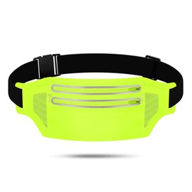 Sports Waist Pack with Headphone Hole, Waterproof Fanny Pack, Lightweight and Durable, Suitable for Running, Fitness and Outdoor Activities (Suitable for Waist Circumference of 60cm-110cm) (Green)
