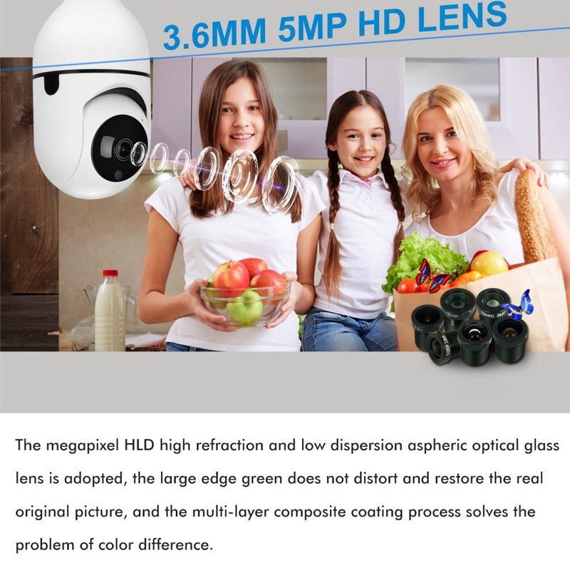 Security Camera 1080P Night Vision 2.4GHz 5G WiFi Home Indoor