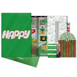 Generic - JIN - 2nd Solo Album [Happy] (Standard - IMAGINE Ver.) Photobook + CD-R + Lyric Poster + Folded Poster + Photocard + 2 Extra Photocards - 28.1 cm x 22.1 cm x 1.7 cm - Green