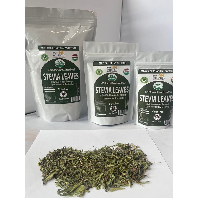 Buy Wellness Stevia Leaves Organic Dried Stevia Leaf Whole Stevia