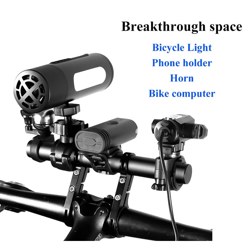 YMWALK Bicycle Handlebar Extender 20cm Aluminum Alloy Clamp Speedometer Headlight