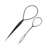 1Set(2pcs) Black Plastic Magic Hair Braid Ponytail Maker Clip Tool Simple Diy Hair Style Accessories Styling
