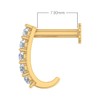 0.13 Carat 5-Stones Diamond Nose Pin Open Hoop in 18K