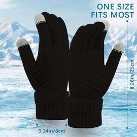 Winter Gloves Men Touch Screen Gloves for Women Cold Weather Gloves Knit Gloves Warm Gloves Winter Essentials Winter Running Gear for Women Stocking Stuffers for Women Hand Warmers Motorcycle Gloves