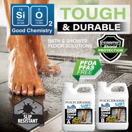 SIO2 BRANDS ANTI-SKID CLEAR COATING FOR BATHROOM SHOWER FLOORS CERAMIC TILE PORCELAIN TILE
