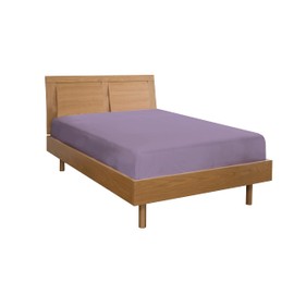 Zer0bed, Lenzuolo Sotto con Angoli Piazza e Mezza Tinta Unita 100% Cotone ANGOLO MAXI 30CM, 1 Piazza e Mezza, Lilla, 130x200