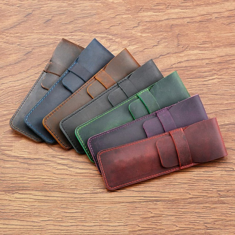 Aabellay Leather Pencil Case Pencil Case Handmade Pen Holder Leather