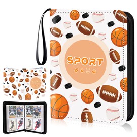 Sports Card Binder, 4-Pocket Trading Card Binder,401 Pockets Double Sided Pockets Baseball Card Binder, Football Baseball Basketball Hockey Card Collection Storage Album