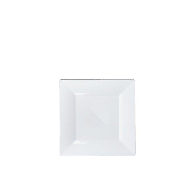 EcoQuality 6.5" inch White Square Plastic Plates - Disposable China