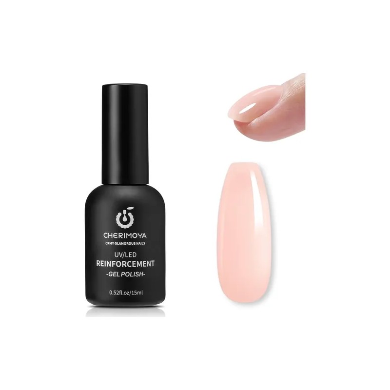 Esmalte Gel Uvled De Refuerzo 15ml Para Uñas Cherimoya
