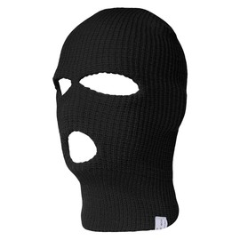 TopHeadwear 3 Hole Ski Mask - Black