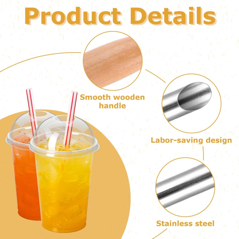 2 Pcs Straw Puncher For Plastic Lids Lemonade,Hole Puncher For