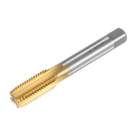 QUARKZMAN Straight Groove Taps, M16 x 2 Metric Left Hand Thread, Titanium Plated, M35 Cobalt High Speed Steel, Thread Cutting End for Machine Processing, Thread Repair