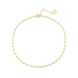 Pura Vida Anklet Ball Beaded Chain Anklet Gold Ankle Bracelets for Women - Gold