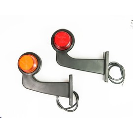 Web Truck 2 x LED Rubber Side Light 12 V 24 V with Old School Neon Style Position Light Car Truck Car Caravan Car Lamp Light Red Orange