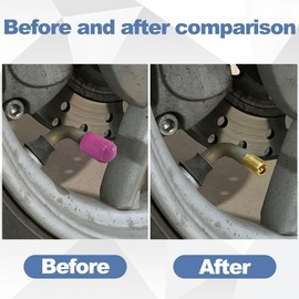 Mandark 50PCS Car Tire Stem Valve Caps, Dustproof Vehicle Stem Covers with O Rubber Ring, Airtight Seal Automotive Interior Tyre Air Cap Accessories, Universal for Bikes Truck Motorcycles (Pink)