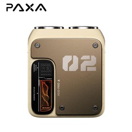PAXA Mini Electric Shaver - Magnetic Dual Blades Curved Blade Mesh Waterproof Skin-Friendly Washable Rechargeable High-Speed Motor with Long-Lasting Battery Compact Portable Facial Matte Smooth Titanium:_Desert Yellow