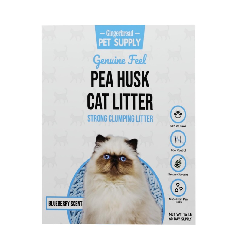 Gingerbread Pet Supply Premium Pea Husk Scented Cat Litter for