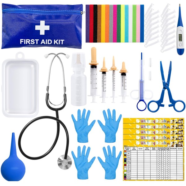 Huimpet 52Pcs Puppy Whelping Kit, Newborn Pets Whelping Supplies with