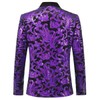 Iynnijoy Mens Velvet Sequins Blazer Shiny Sequin Tuxedo Suit Blazer