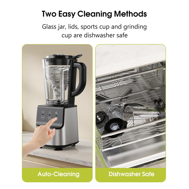 Countertop Blenders for Kitchen, 1400W Professional Blender for Smoothies, 3