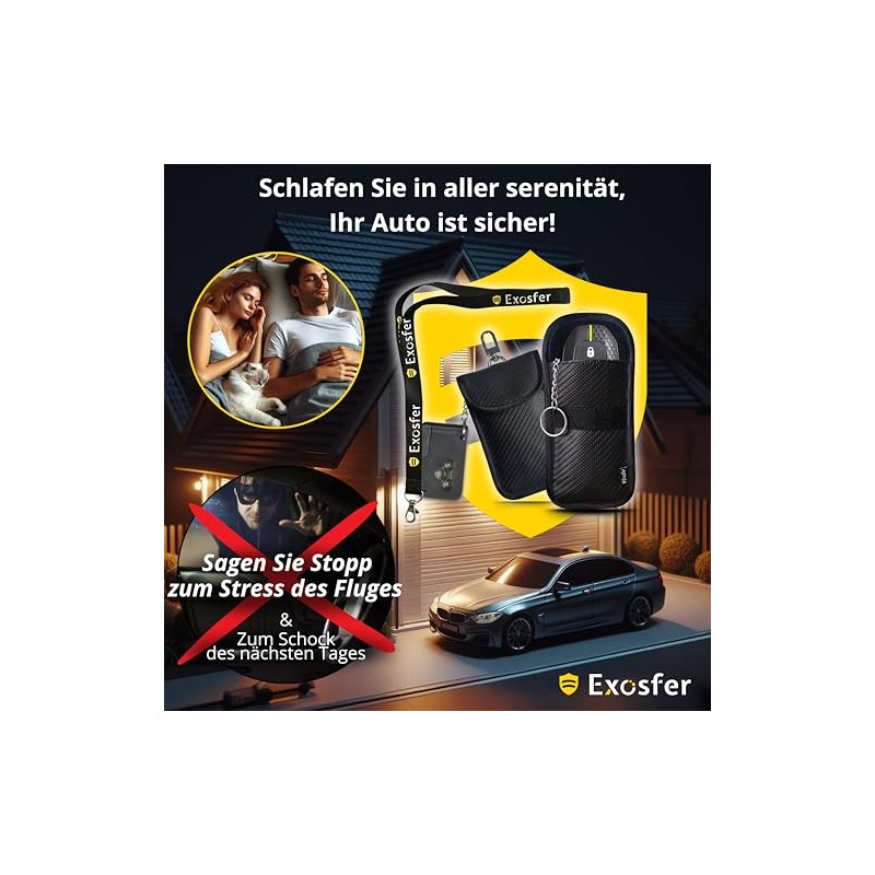Keyless Go Protection Car Key Case Carbon Design - Pack