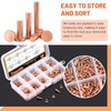 Tanstic 270Pcs Flat Head Copper Solid Rivets, M2x4/6/8, M2.5x5/8/10, M3x4/6/10