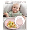 Placas de succión de silicona, platos de alimentación para bebés