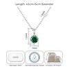 Philip Jones Sterling Silver May (Emerald) Birthstone Necklace Created with