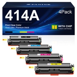 PANINK Compatible 414A Toner Cartridges 4 Pack (with Chip) Replacement for 414A 414X W2020A W2020X Work for HP Color Pro MFP M479fdw M479fdn M454dw M454dn M479 M454 Printer(4 Pack)