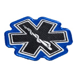 Star Of Life Black & White Patch, Medical Profession Patches
