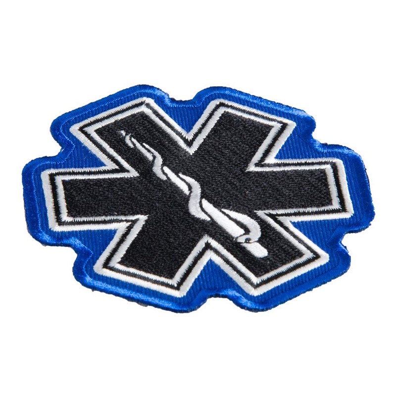 Star Of Life Black & White Patch, Medical Profession Patches