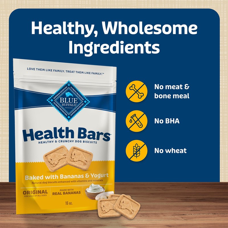 Blue Buffalo Health Bars Crunchy Dog Biscuits, Oven-baked Dog Treats