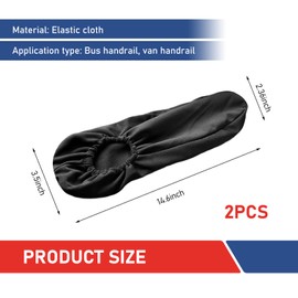 Neferta Pack-2 Car Front Seat Armrest Protective Cover, Fully Wrapped Anti-Scratch Dust Cover for All Seasons, Comfortable Washable and Reusable Armrest Cover, Universal for Most Cars (Black)