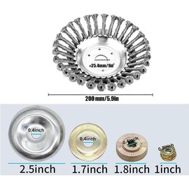 Universal Brush Cutter Head, New Tooth Shape 2024, Metal Brushcutter Brush, Steel Wire Brush, Weed Garden (8 Inch)