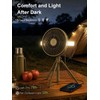 Camping Fan, 10000mAh Rechargeable Tent Fan with Remote Control