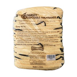 Value Cellulose Disposable Cooling Sweatband Yellow - 100 Pack