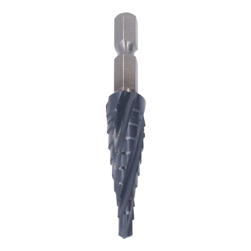 Spiral Grooved Step Drill Bit 4mm to 12mm Step 1/4in