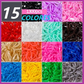 1500 PCS Kit de Accesorios para Cabello Niña,15 Colores,Incluye Bandas Elásticas,Ligas Sin Costuras,Pinzas y Herramientas para Trenzas y Caja de Almacenamiento,Ideal para Uso Diario y Festividades