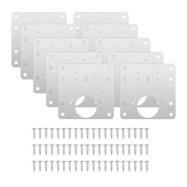 Hinge Repair Plate, Pack of 10 Cabinet Hinge Repair Plates, Kitchen Hinge Repair Plates, Stainless Steel Hinge Repair Plate for Repairing Door, Cabinet, Home Furniture Drawer