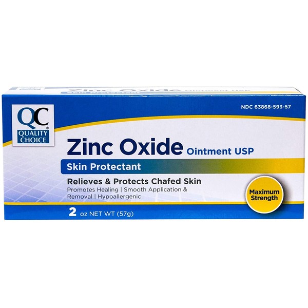Quality Choice Zinc Oxide Ointment Skin Protectant 2oz Each (7)