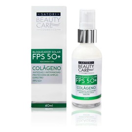 Bloqueador solar facial FPS 50 colágeno antiedad hidratante 60ml Satori Beauty Care Cosmetics