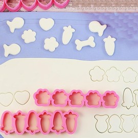 Pink Carrot Set Mini Goldfish Cookie Cutter, Cookie Cutters Set, Carrot Biscuit Cutter for Easter Biscuits Cookie Cutters Hand Wash, Holiday Themed Party Supplies Carrot Set Kitchen and Dining (4.61")